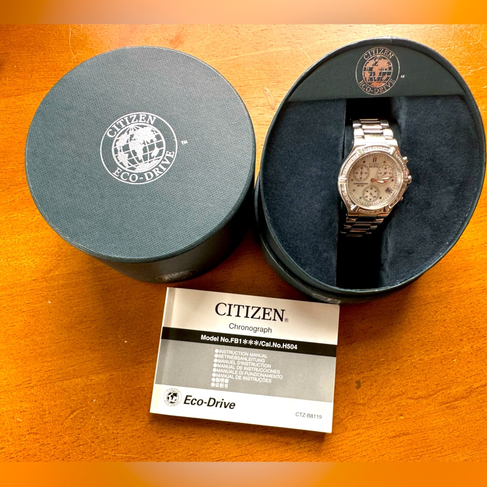 Citizen Eco-Drive Chronograph Watch Women 32mm Diamond H504-S046114